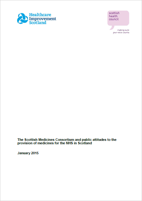 The Scottish Medicines Consortium and public attitudes to the provision of medicines for the NHS in Scotland