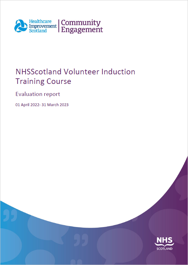 NHS Scotland Volunteer Induction Course Evaluation