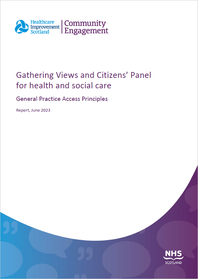 Gathering Views and Citizens' Panel on General Practice Access Principles (June 2023)